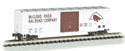 Bachmann 19660 N Scale ACF 50'6" Outside-Braced Sliding-Door Boxcar - Ready to Run - Silver Series -- McCloud River Railroad