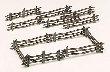 Bachmann 45984 O Scale Plasticville U.S.A.(R) Classic Kits -- Rustic Fence pkg(12)