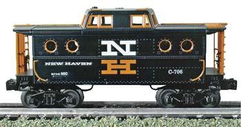 Bachmann 47714 O Scale N5C Porthole Caboose - 3-Rail - Ready to Run - Williams(TM) -- New Haven #C-706 (black, orange, white)