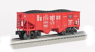 Bachmann 48207 O Scale USRA 55-Ton 2-Bay Hopper w/Load - 3-Rail - Ready to Run - Williams(TM) -- Chicago, Burlington & Quincy