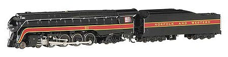 Bachmann 53253 N Scale Class J 4-8-4 - Econami(TM) Sound and DCC -- Norfolk & Western 611 (black, maroon)