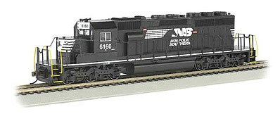 Bachmann 67027 HO Scale EMD SD40-2 - Standard DC -- Norfolk Southern #6160 (black, white, Horse Head Logo)