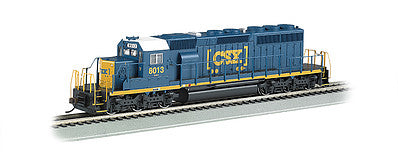 Bachmann 67202 HO Scale EMD SD40-2 w/DCC & Sound -- CSX #8013 (blue, yellow, Boxcar Logo)