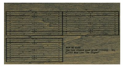 Blair Line 114 HO Scale 1-Lane Wood Grade Crossing -- Kit - 1-3/4" 4.4cm