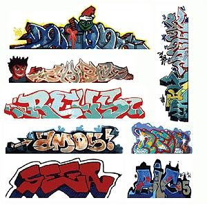 Blair Line 1246 N Scale Mega Set Modern "Tagger" Graffiti Decals -- #3 pkg(8)