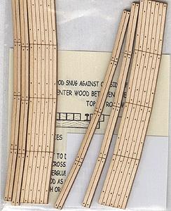 Blair Line 125 HO Scale Laser-Cut Curved 2-Lane Wood Grade Crossing pkg(2) -- 15" 38.1cm Radius
