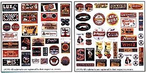 Blair Line 139 HO Scale Storefront & Advertising Signs -- Porcelain Advertising Set #2