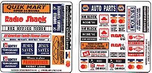 Blair Line 150 HO Scale Storefront & Advertising Signs -- Modern Storefront (1975-1990s)