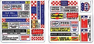 Blair Line 157 HO Scale Storefront & Advertising Signs -- Feed & Seed Store