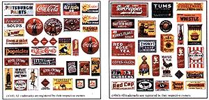 Blair Line 160 HO Scale Storefront & Advertising Signs -- Porcelain Advertising Set #1