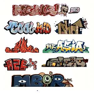 Blair Line 2244 HO Scale Graffiti Decals Mega Set -- Set #1 pkg(8)
