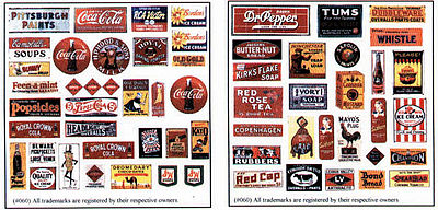 Blair Line 260 O Scale Porcelain Ad Signs