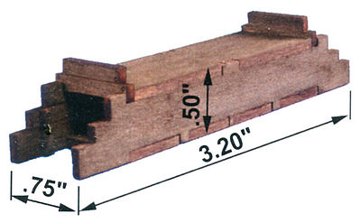 Blair Line 2809 HO Scale Wood Box Culvert -- 3.2 x 3/4 x 1/2"  8.1 x 1.9 x 1.3cm