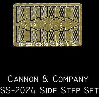 Cannon & Company 2024 HO Scale Side Step Set,Photo-Etched Brass -- Athearn SD45-2