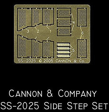 Cannon & Company 2025 HO Scale Side Step Set,Photo-Etched Brass -- Athearn MP15AC
