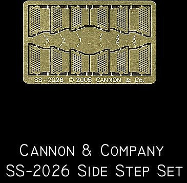 Cannon & Company 2026 HO Scale Side Step Set,Photo-Etched Brass -- PROTO 2000 GP30