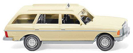 Wiking 14925 HO Scale 1978-1984 Mercedes-Benz 250T Station Wagon - Assembled -- Taxi (ivory)