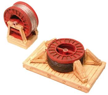 Chooch Enterprises 7268 All Scale Small Steel Ribbed Cable Load -- For N & HO - .5" Diameter; Includes 3 pieces of 2 Different Sizes