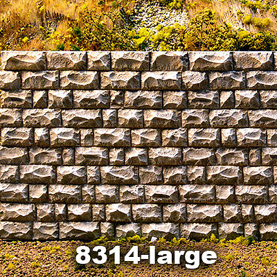 Chooch Enterprises 8314 All Scale Cut Stone Retaining Wall -- Large - 6-3/4 x 3-1/2" 17.1 x 8.9cm