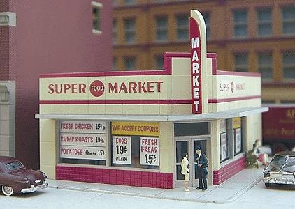 City Classics 114 HO Scale West End Market -- Kit - 3-7/8 x 5-1/8 x 2-3/8" 9.8 x 13 x 6cm