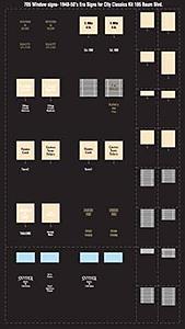 City Classics 705 HO Scale 1940s-50s Window Signs -- For #195-105 Baum Boulevard Kit (sold separately)