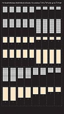 City Classics 710 HO Scale Venetian Blinds & Pull Shades -- Small & Medium Width For Windows 1/4 to 3/8" x 1-1/4" .6 to 1 x 3.2cm pkg(50)