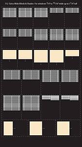 City Classics 712 HO Scale Venetian Blinds & Pull Shades -- Extra-Wide For Windows - 3/4 to 5/16 x 1-1/4" 1.9 to .8 x 3.2cm pkg(25)
