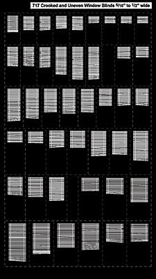 City Classics 717 HO Scale Crooked and Uneven Window Blinds -- For Wide Windows - 5/16 to 1/2" .8 to 1.3cm pkg(12)