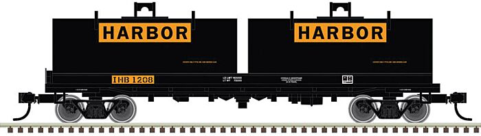 Atlas Model Railroad 50005722 N Scale Cushion Coil Car with Round Hoods - Ready to Run - Master(R) -- Indiana Harbor Belt 1208 (black, orange)