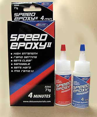 Deluxe Materials AD66 All Scale Speed Epoxy II - 4-Minute Set Time -- 2-2/5oz 71g