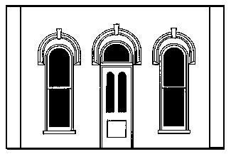 Design Preservation Models 90101 O Scale Modular Walls -- Arched Entry Door pkg(2)