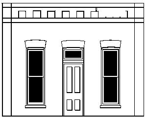 Design Preservation Models 90104 O Scale Modular Walls -- Rectangular Entry Door pkg(2)