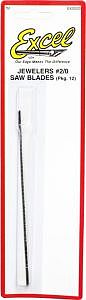 Excel Hobby 20520 All Scale Fine Jeweler's Saw Blades -- #2/0 66 Teeth/Inch Carded