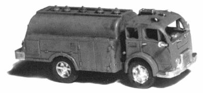 GHQ 56011 N Scale American Truck - (Unpainted Metal Kit) -- 1950s Fuel Delivery Tank Truck