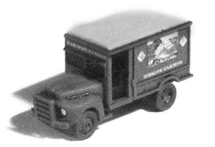 GHQ 56016 N Scale American Truck - (Unpainted Metal Kit) -- 1950s Railway Express Agency Van