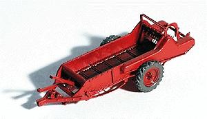 GHQ 60002 HO Scale 1950s Red Manure Spreader - Kit