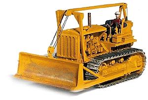 GHQ 61006 HO Scale 1940s Bulldozer - Kit -- Includes Operator Figure (yellow)