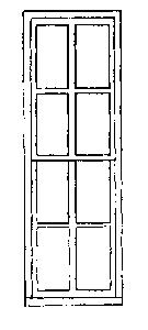 Grandt Line 3730 O Scale Windows for Masonry Buildings w/Sliding Lower Sash -- 2'-5" x 7'-6"