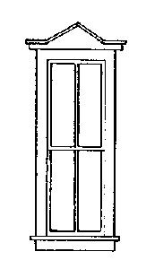 Grandt Line 3736 O Scale Double-Hung Windows w/Pointed Top -- Four-Pane, 30 x 88"