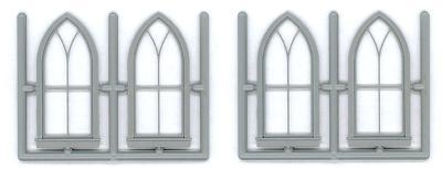 Grandt Line 3757 O Scale Gothic Window pkg(4) -- 5-Light