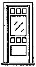 Grandt Line 5028 HO Scale Door -- 30" Wide w/Window & Separate Frame pkg(3)