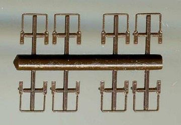 Grandt Line 5129 HO Scale Stirrup Steps for Freight Cars -- Brown Delrin Plastic
