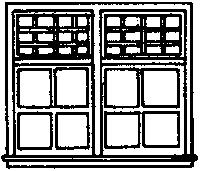 Grandt Line 5208 HO Scale Windows -- Double Hung 85 x 48"