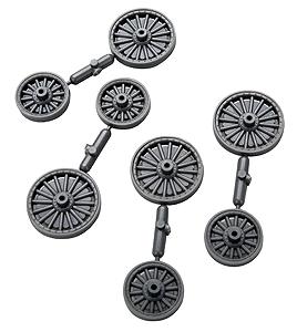 Grandt Line 5306 HO Scale Circus Wagon Wheels -- Sunburst (Tableux/Parade) Type - Two Complete Sets