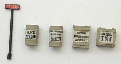 JL Innovative Design 525 HO Scale Custom Mine Explosives Set -- 5 Pieces