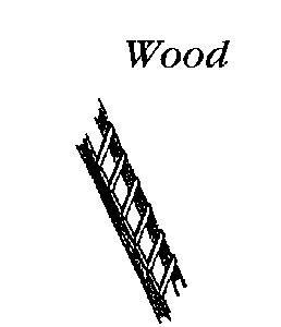 JL Innovative Design 553 HO Scale Custom Ladders - 6" 15.2cm -- Wood (brown)