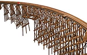 JV Models 2016 HO Scale Curved Wood Trestle -- Kit - 36 x 16" 91.4 x 40.6cm