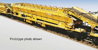 Kibri 16150 HO Scale Maintenance/Work Train Equipment (Nonpowered Plastic Kits) -- MFS 100 Ballast Cleaning/Collecting Conveyor Car