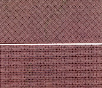 Kibri 37967 N Scale Roofing - Plastic Sheet - 4-5/8 x 7-13/16" 11.9 x 19.8cm -- Rough Cut Slate