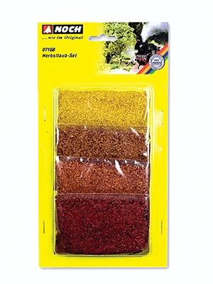 Noch 7168 All Scale Autumn Leaf Foliage Set -- Yellow, Red, Red/Brown, Orange/Brown